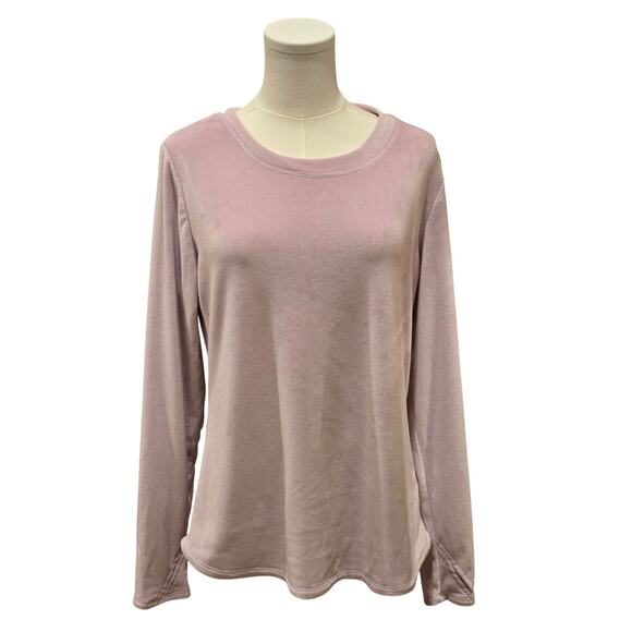 Cuddl Dudds ClimateRight Stretch Plush Velour Long Sleeve Top Thumb Holes Large - Picture 1 of 8
